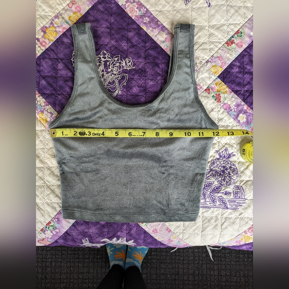 aerie velour crop top small